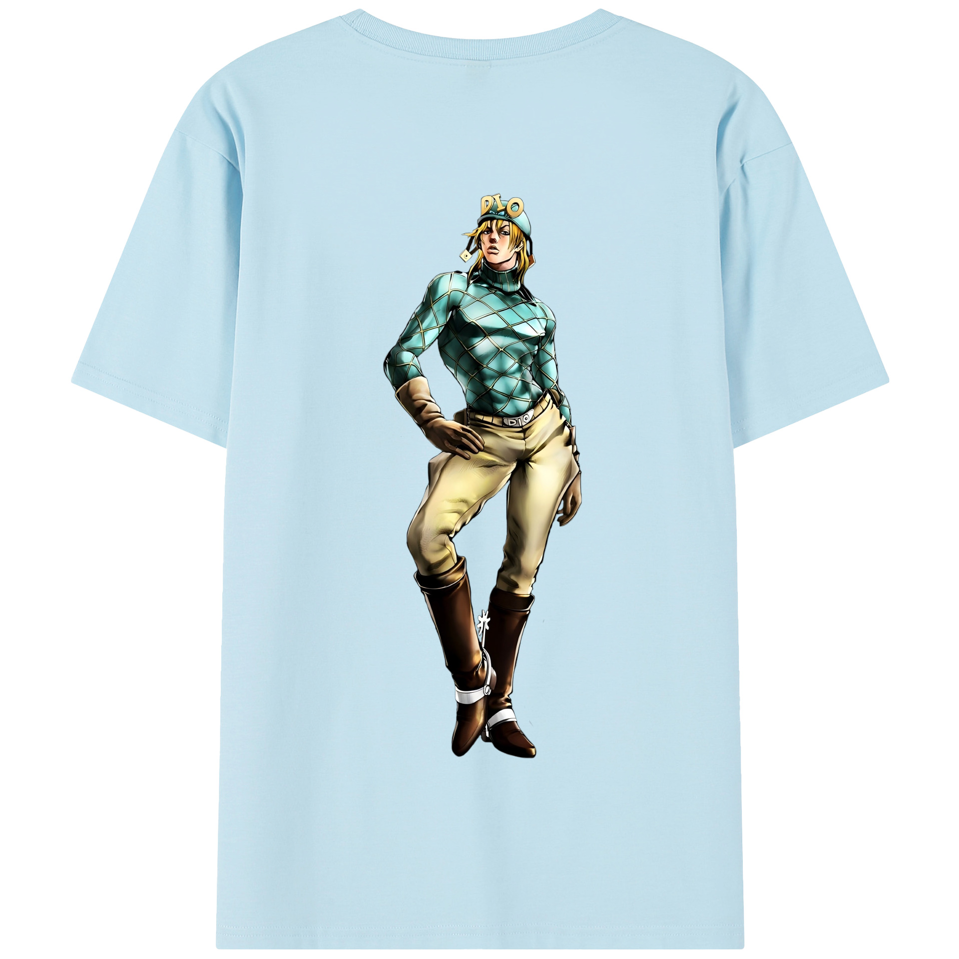 （画像用） ジョジョの奇妙な冒険 ディオ?ブランドー JoJo's Bizarre Adventure Dio Brando 綿100％半袖Tシャツ（背面プリント）